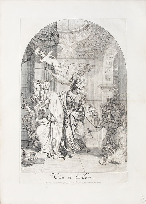 Una et Eadem. Гравюра. Нидерланды, около 1670 года #1