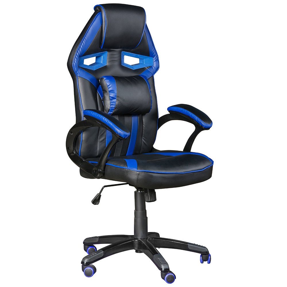 SOKOLTEC Игровое компьютерное кресло, Искусственная кожа, синий  #1