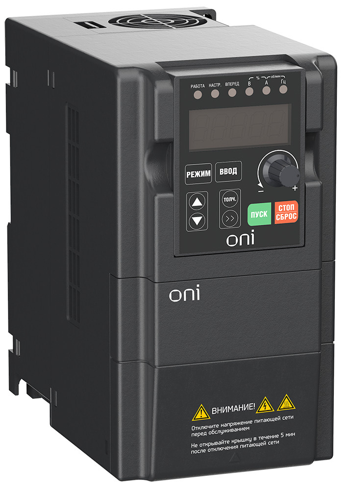Преобразователь частоты ONI A150-33-37NT 380В 3Ф 3,7 кВт 10A со встроенным тормозным модулем  #1