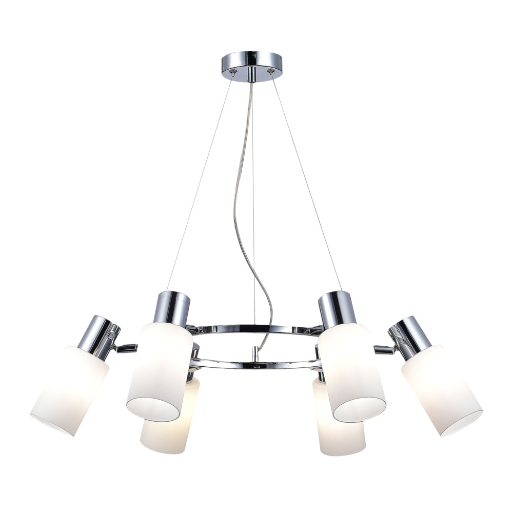 Светильник подвесной EVOLUCE цвет белый коллекция GESSI в стиле Modern цоколь E14 ламп 6х60W, SLE1139-103-06 #1