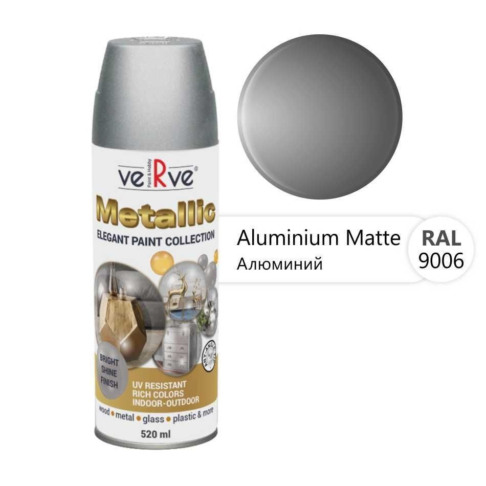 Эмаль с эффектом сверкающего и сияющего МЕТАЛЛИКА VERVE METALLIC ELEGANT PAINT Алюминий полуматовый Aluminium #1