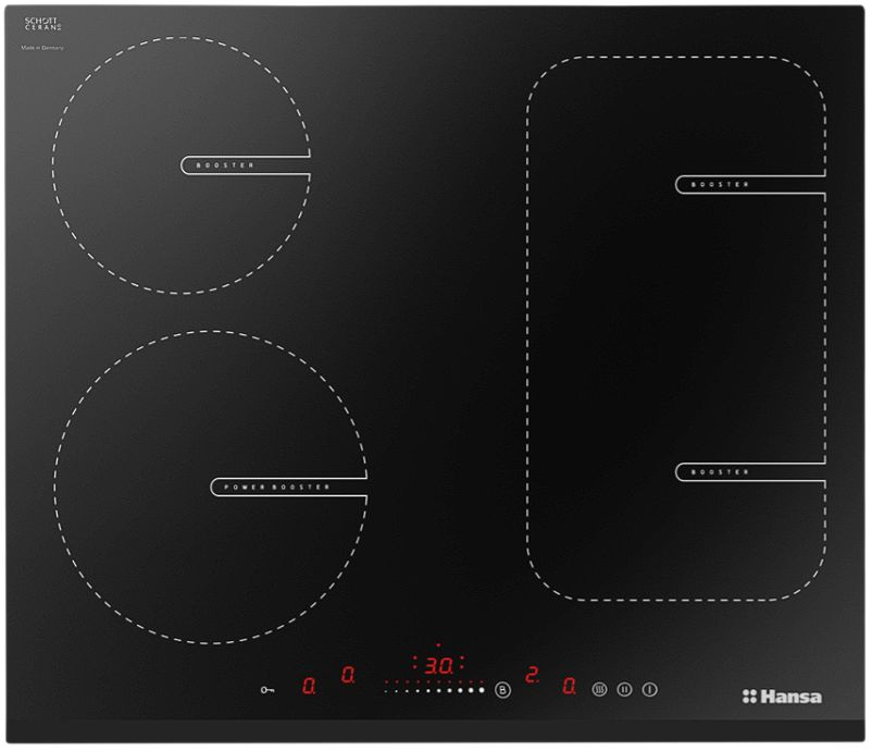 Варочная панель индукционная HANSA BHI68611, 7,4 кВт, сенсорная панель, стеклокерамическая  #1