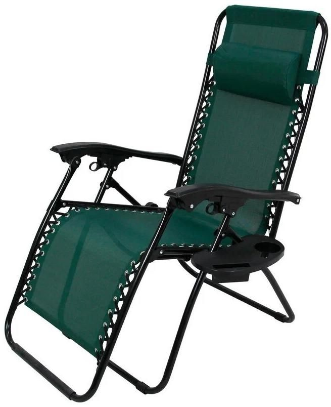 Кресло-шезлонг Сиеста СК-175 156x77x83 см сталь/текстилен цвет зеленый  #1