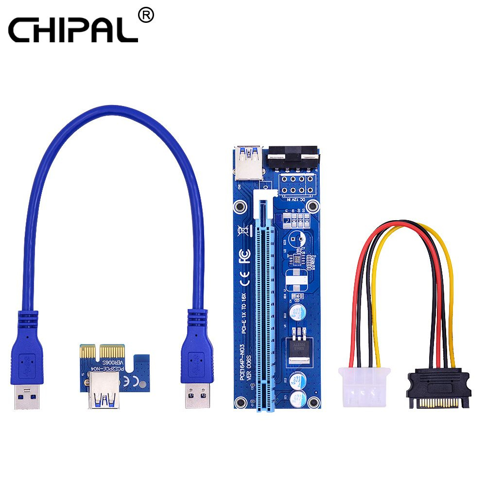 Райзер PCI-E для видеокарты CHIPAL VER006S Riser PCIE удлинитель PCI ...