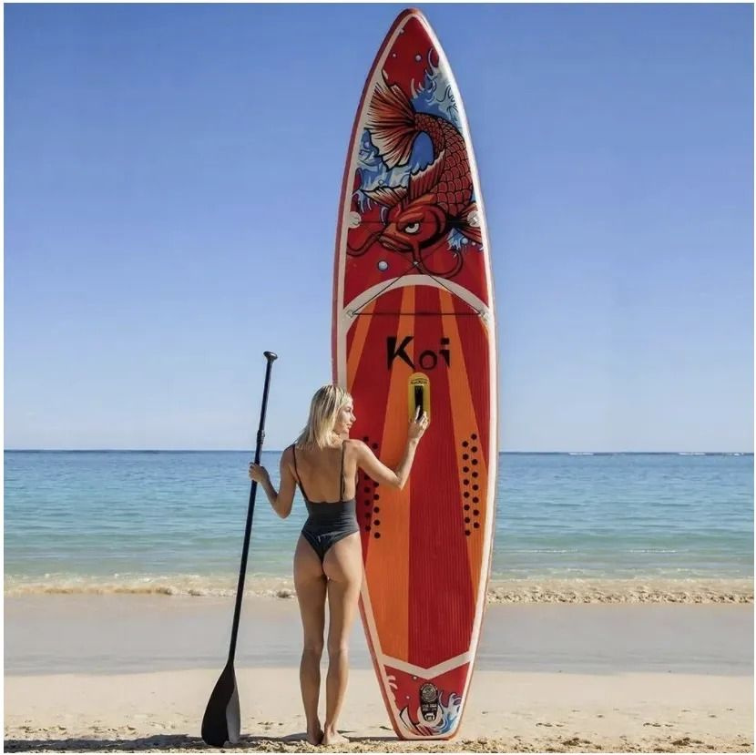 Сапборд надувной FunWater Koi Inflatable SUP Board 350*84*15 Red-Orange #1