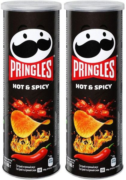 Чипсы Pringles Hot & Spicy / Принглс Техас Острый и пряный 2 по 165 г.  #1