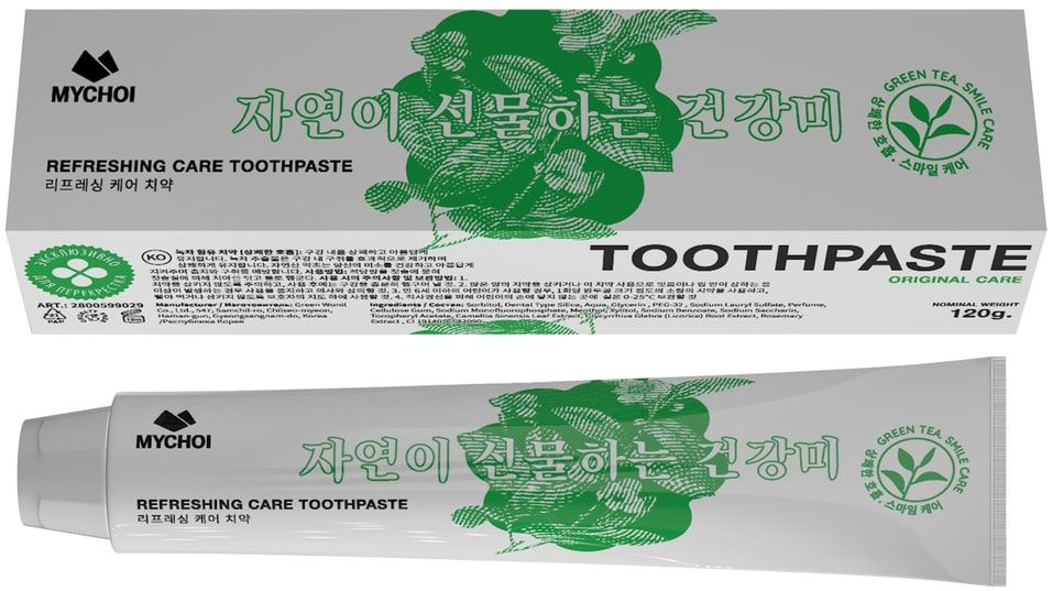 Зубная паста Mychoi Свежее дыхание с зеленым чаем 120г х2шт #1