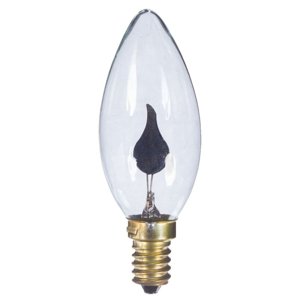 Лампа накаливания Uniel E14 220-240 В 3 Вт свеча с эффектом пламени  #1