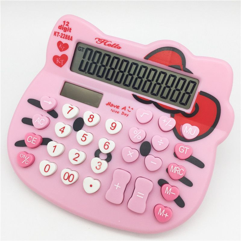 Калькулятор Hello Kitty розовый 12 цифр #1