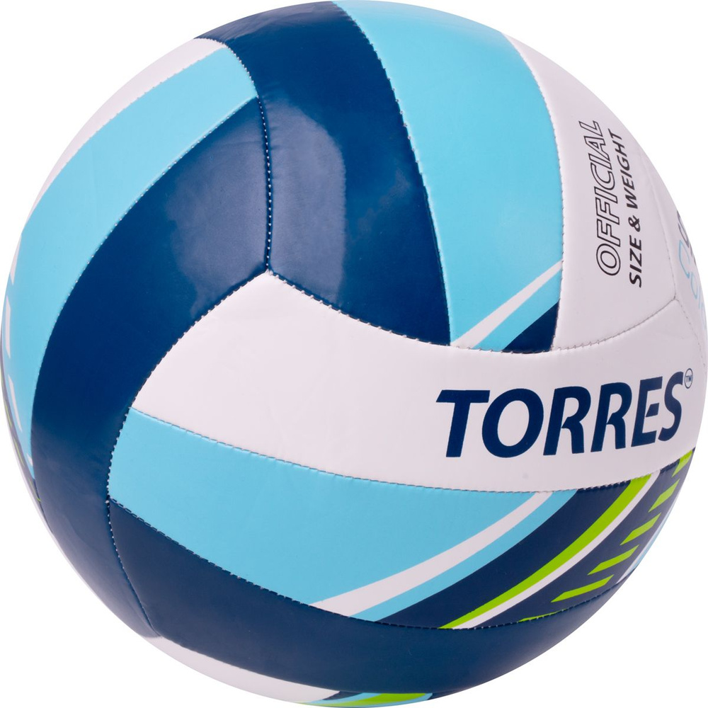 Мяч для пляжного волейбола TORRES Simple, всепогодный, голубой  #1