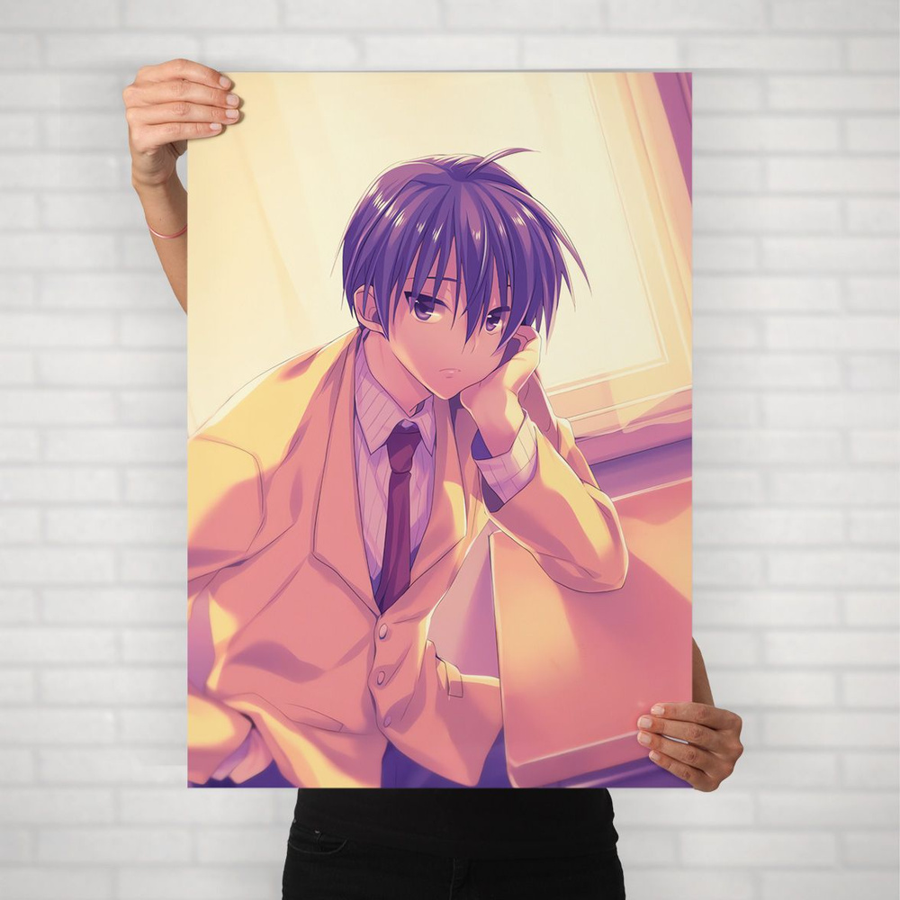 Плакат на стену для интерьера Кланнад (Clannad - Томоя Оказаки) - Постер по аниме формата А2 (42x60 см) #1