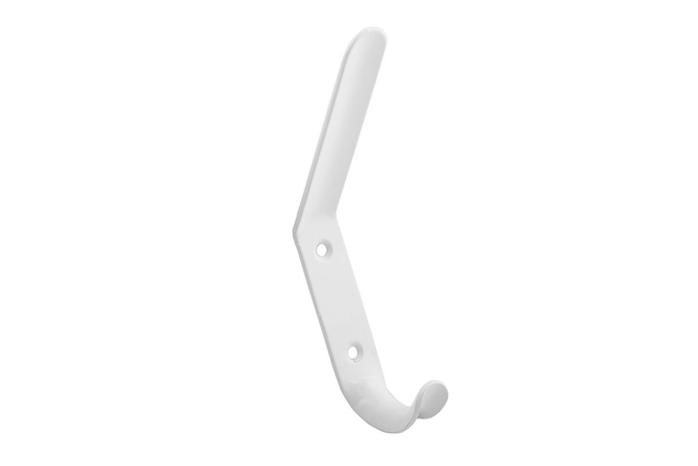 Крючок-вешалка настенный для ванной, прихожей, кухни, крючок для одежды, полотенца №4 полимер, белый #1