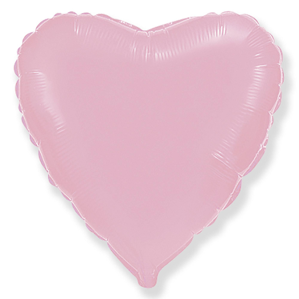 Сердце Пастель PINK 18"/45 см фольгированный шар #1