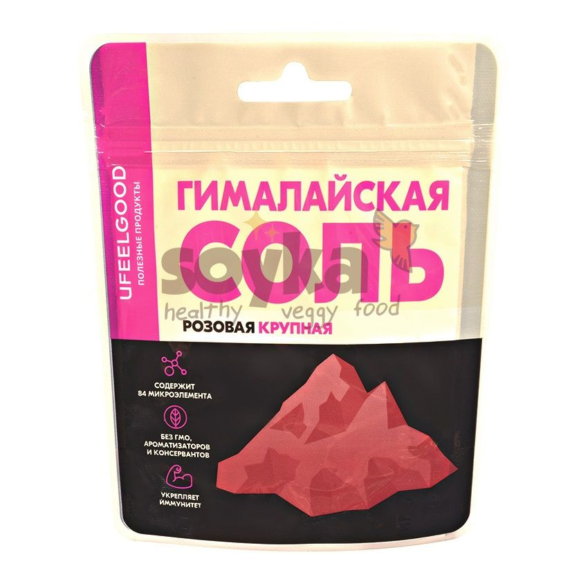 Розовая гималайская соль крупная UfeelGood, 200г #1