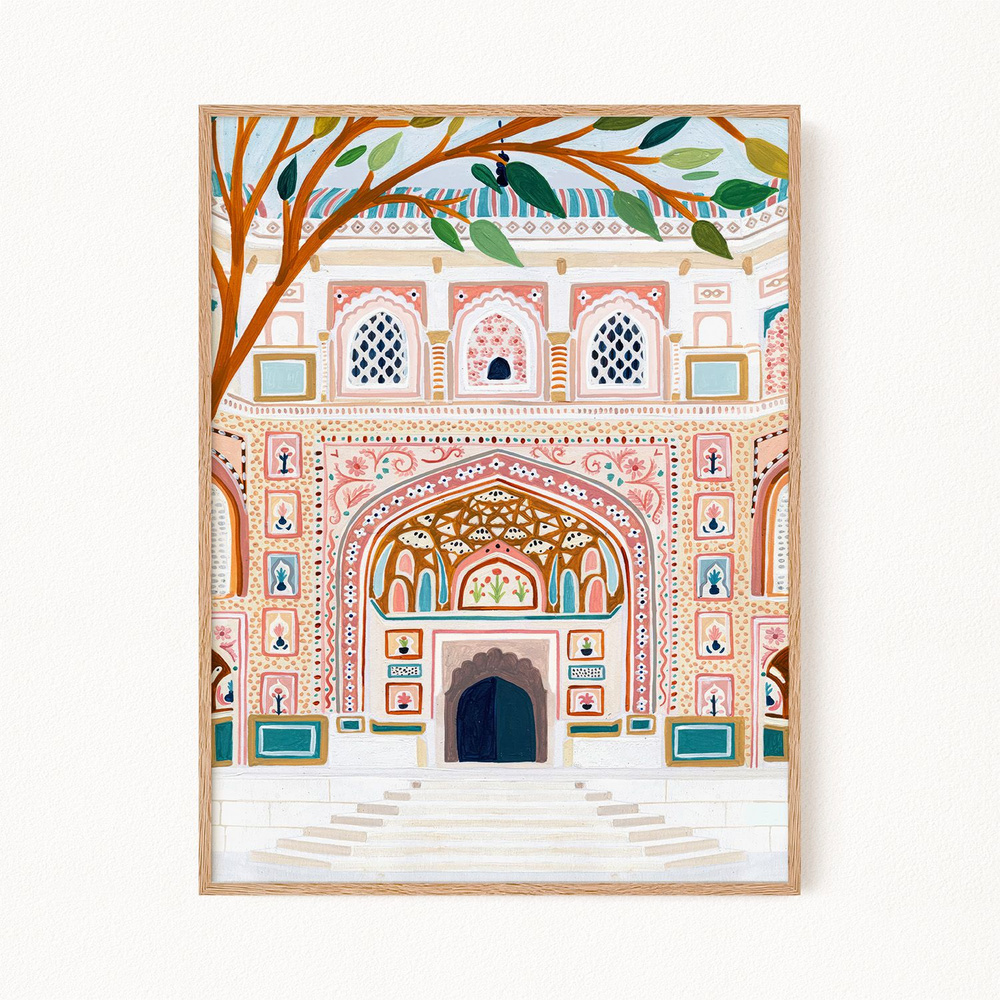 Постер "Amber Palace Jaipur India / Янтарный дворец Джайпур Индия", 40х50 см  #1