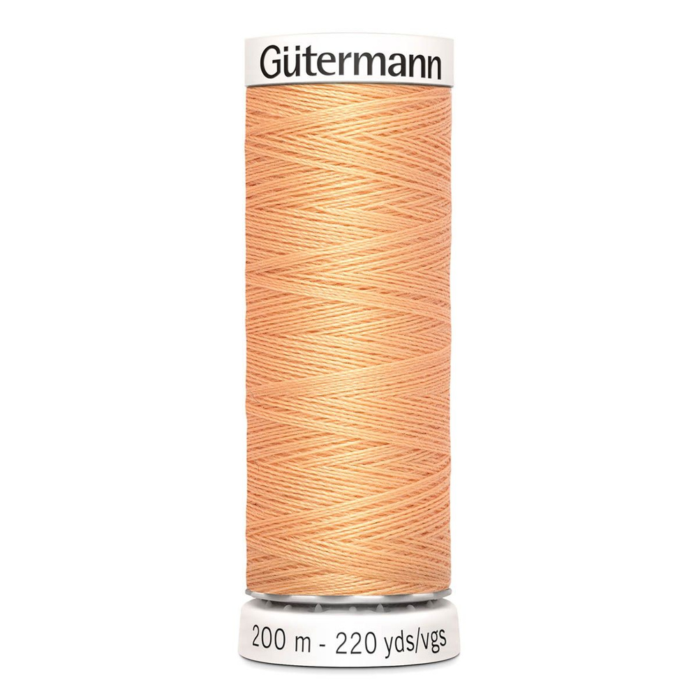 Нить Gutermann, Sew-All 100/200м для всех материалов, 100% п/э, цвет 979 абрикос  #1