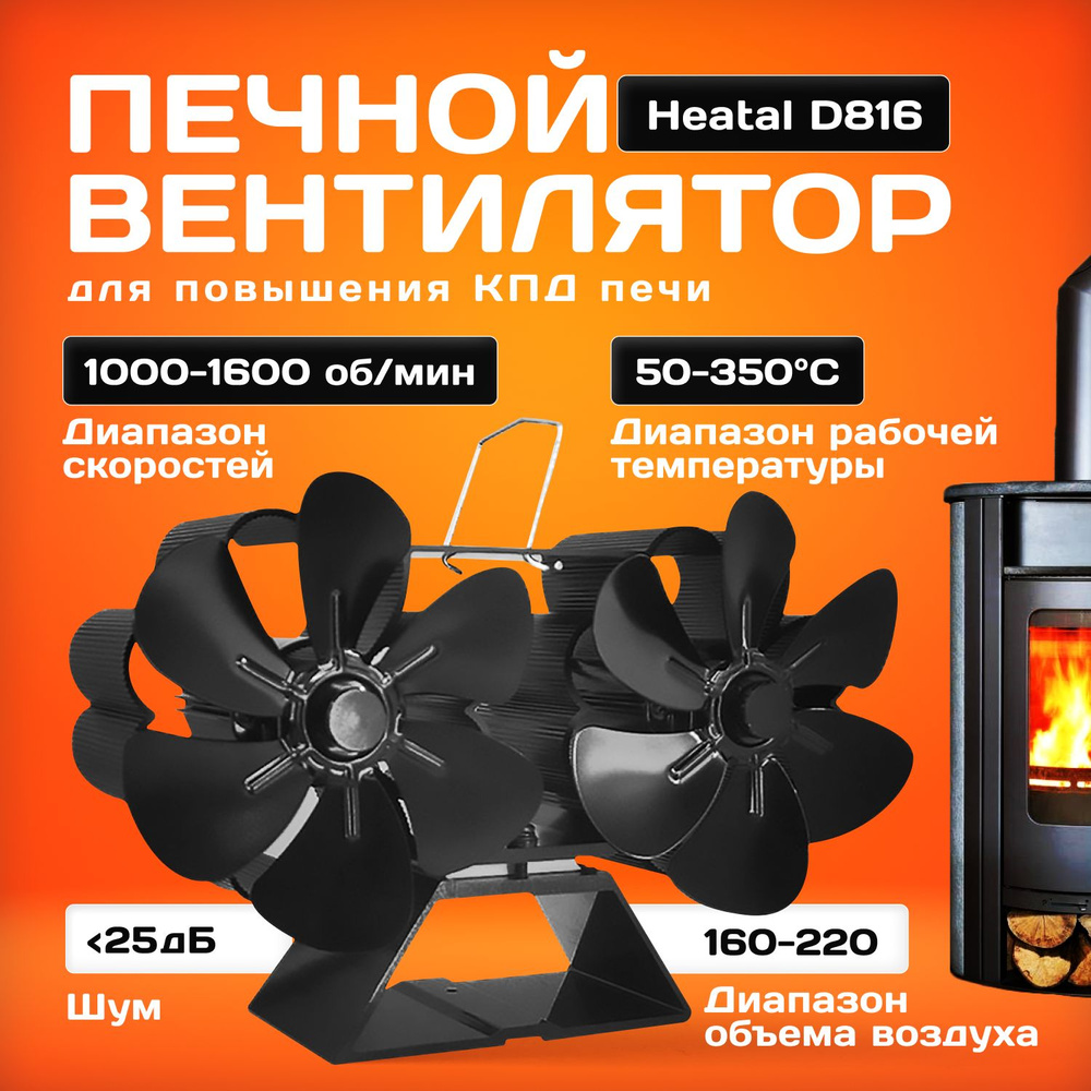 Печной вентилятор Heatal D816 для повышения КПД печи #1