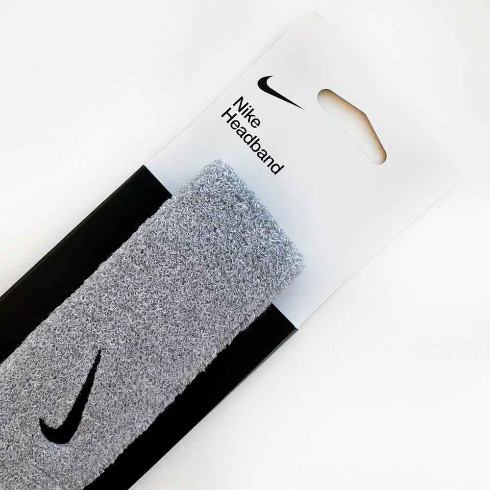 Повязка на голову Nike Headband Swoosh серый #1