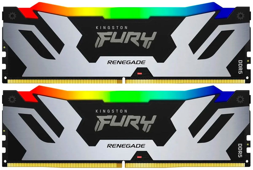 Kingston Оперативная память DDR5 96GB (2x48GB) 6400MHz FURY Renegade Silver/Black RGB (KF564C32RSAK2-96) #1
