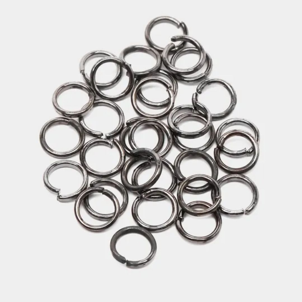 Кольцо соединительное для бижутерии одинарное, серого цвета, размер 4 мм, 100 шт  #1