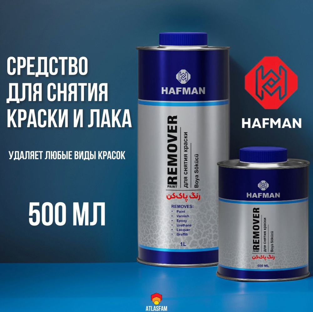 Смывка краски 500 мл. Для удаления краски и лака, удалитель HAFMAN  #1