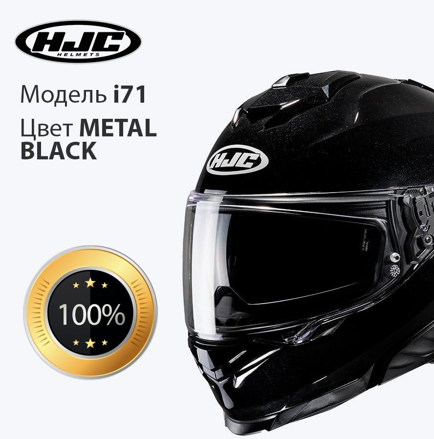 Мотошлем HJC i71 METAL BLACK L #1