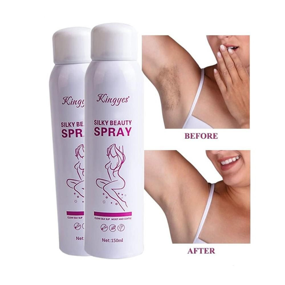 Спрей пенка для депиляции 2шт средство для удаления волос фито депилятор Kingyes silky beauty spray clean #1