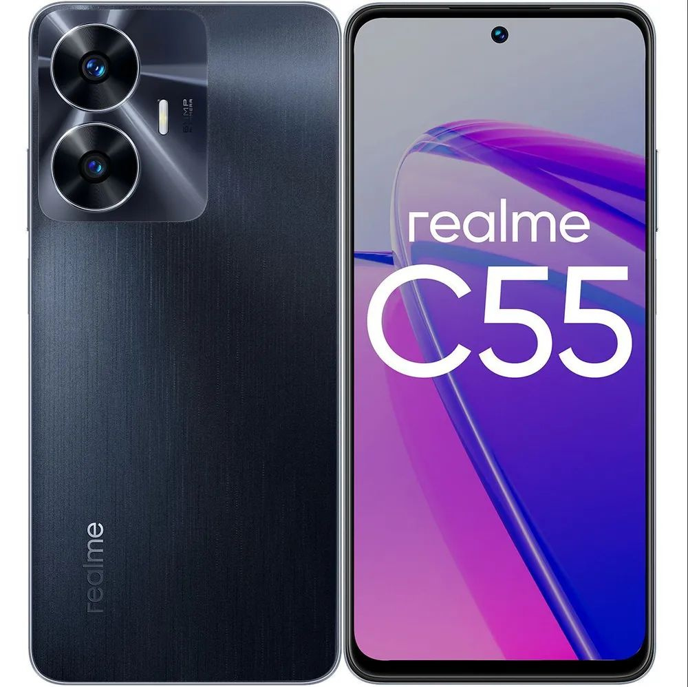 realme Смартфон C55 Ростест (EAC) 8/256 ГБ, черный #1