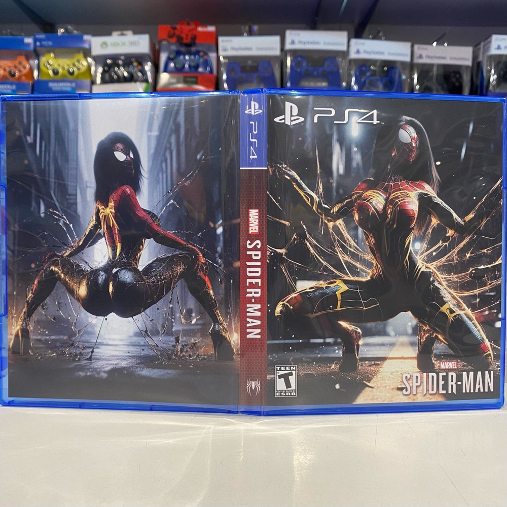 Игра "Spider Man / Человек паук" PS4 - Кастомная обложка для диска ...
