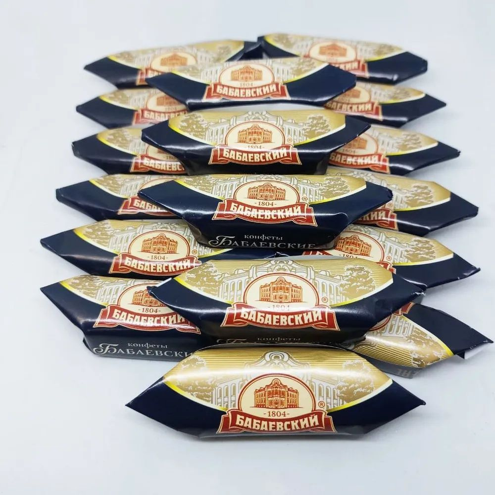 Конфеты "Бабаевские" с дробленым миндалем и вафельной крошкой 500 грамм  #1