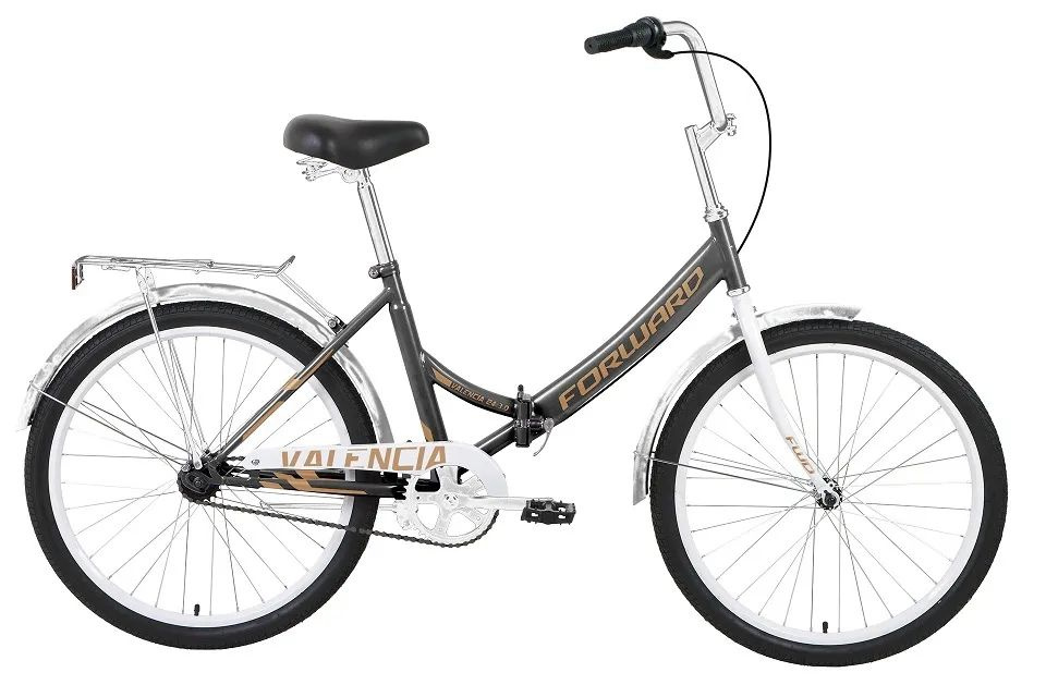 Велосипед складной VALENCIA 24 3.0 (24" 3 ск. рост 16") 2020-2021, темно-серый/бежевый, RBKW1YF43002 #1