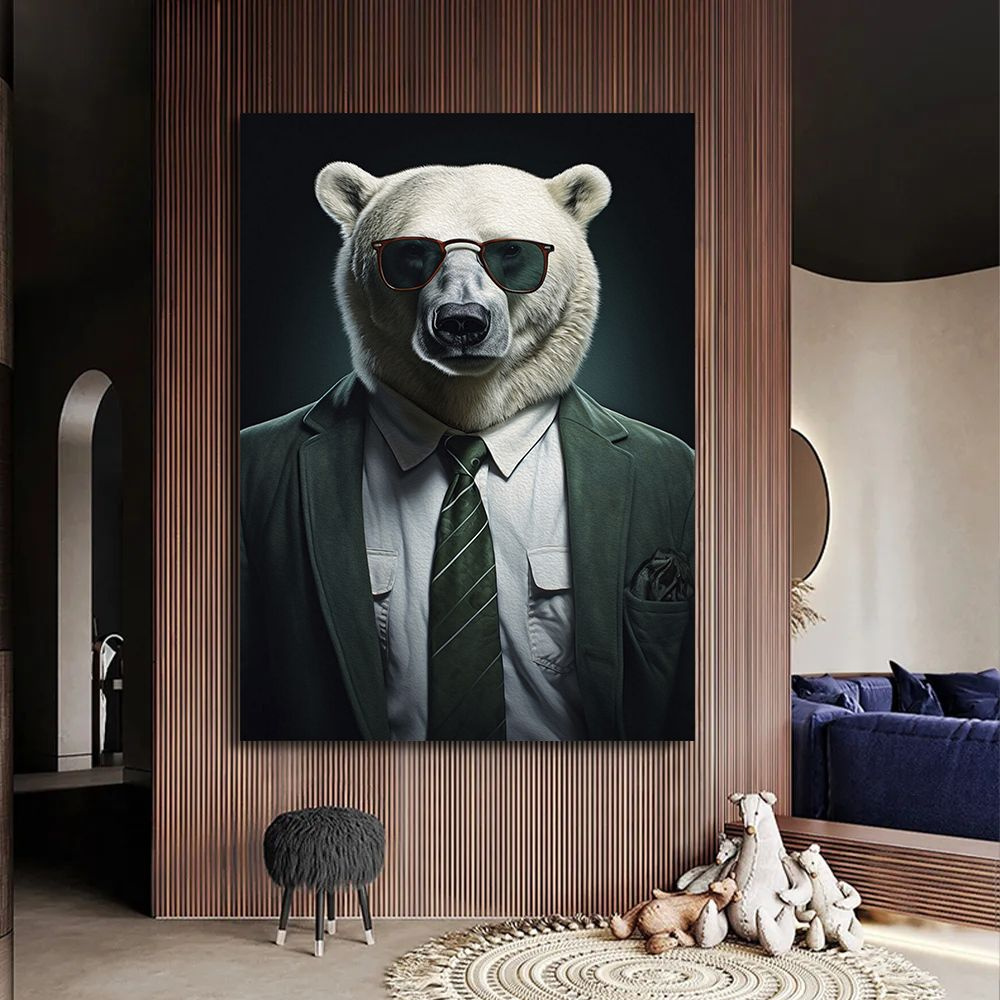Картина белый медведь, 60х80 см. #1