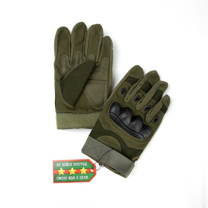 Перчатки тактические Storm tactic , ХL доп защита пальцев , зеленые  #1