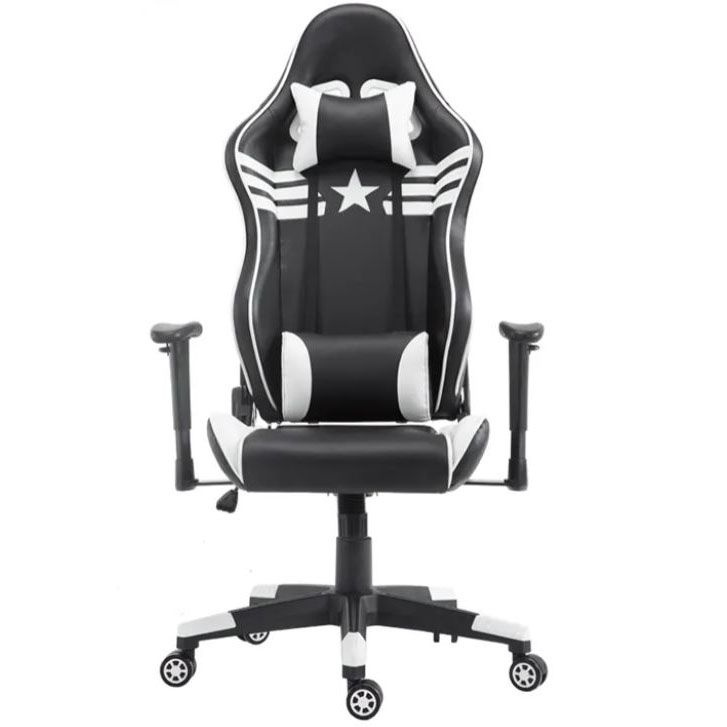 CyberZone Игровое компьютерное кресло, белое с черным 42 #1