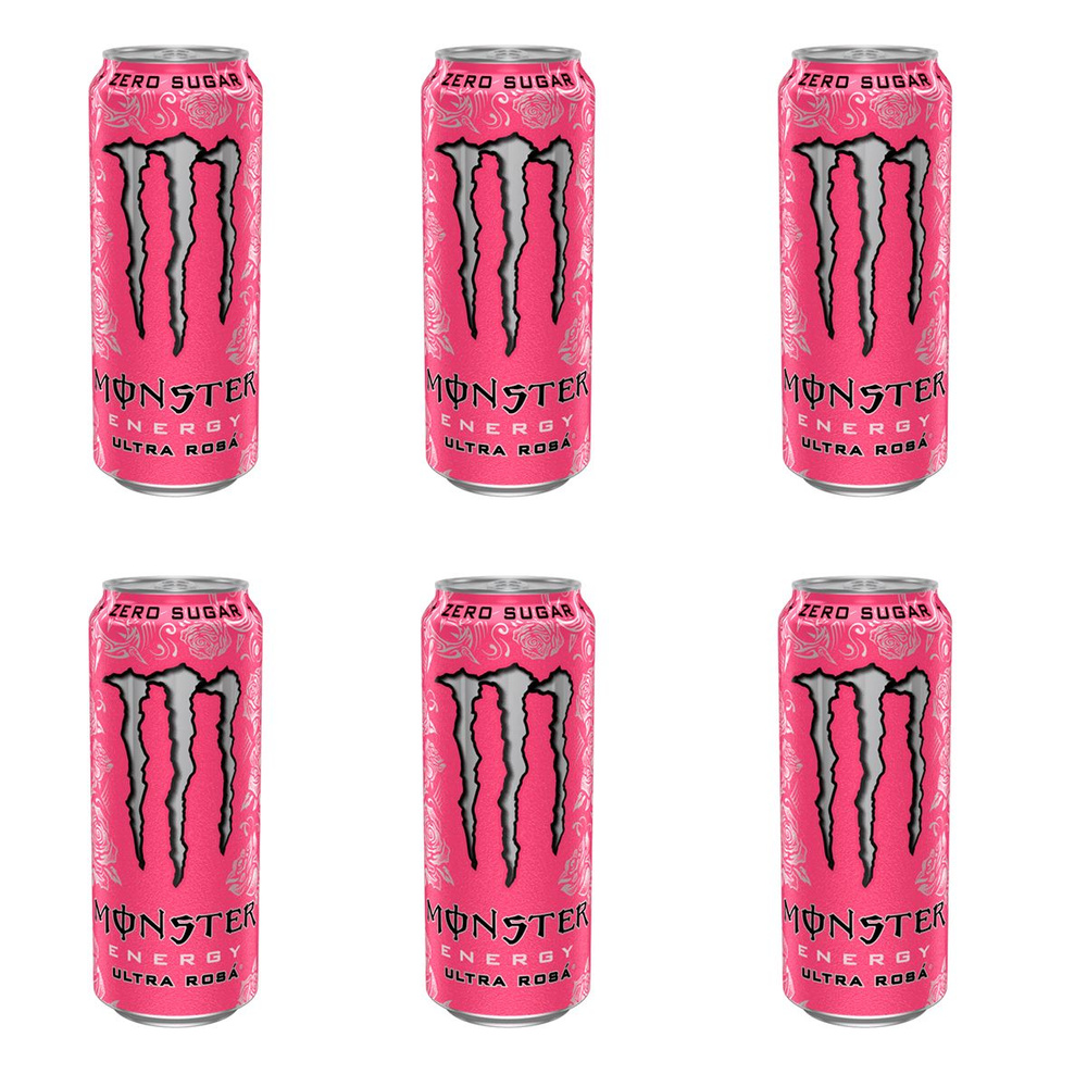 Энергетик без сахара Monster Energy Ultra Rose 6шт по 500мл из Европы  #1