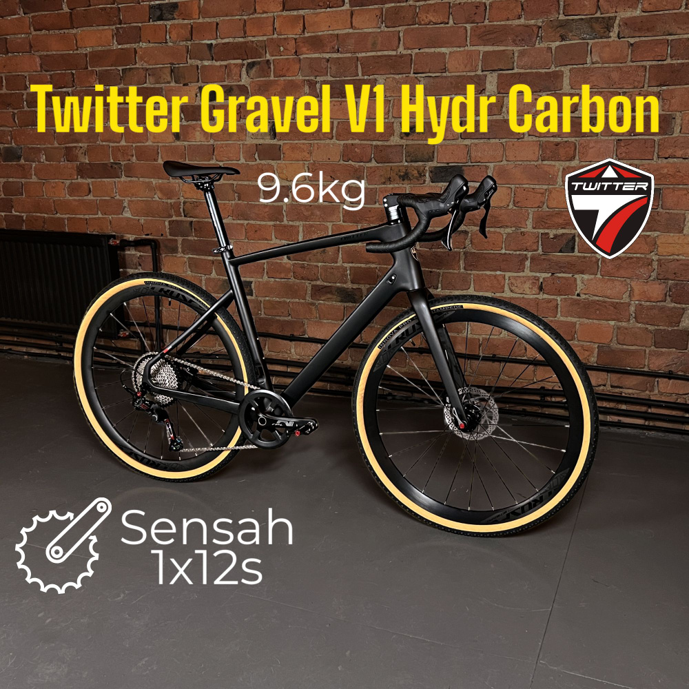 Велосипед Twitter Gravel V1 Full-hydr Carbon, 9.6 кг, 700х40с гревел ...