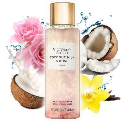 Парфюмированный спрей для тела Victoria's Secret Coconut Milk & Rose Calm Shimmer  #1