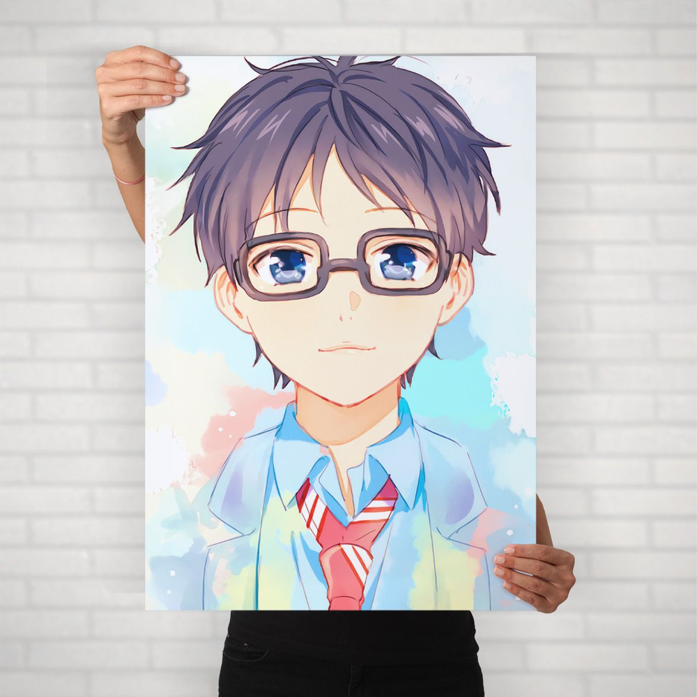 Плакат на стену для интерьера Твоя апрельская ложь (April Lie - Косэй Арима 5) - Постер по аниме формата #1