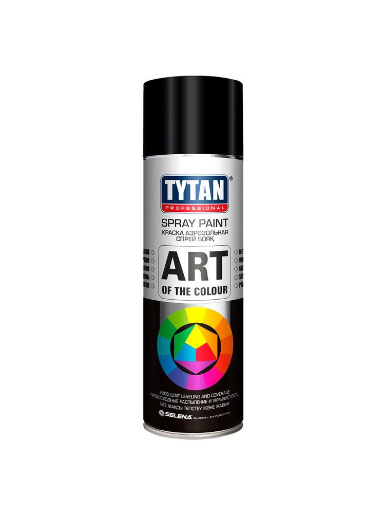 TYTAN PROFESSIONAL ART OF THE COLOUR краска аэрозольная, RAL9004, черная матовая (400мл)  #1