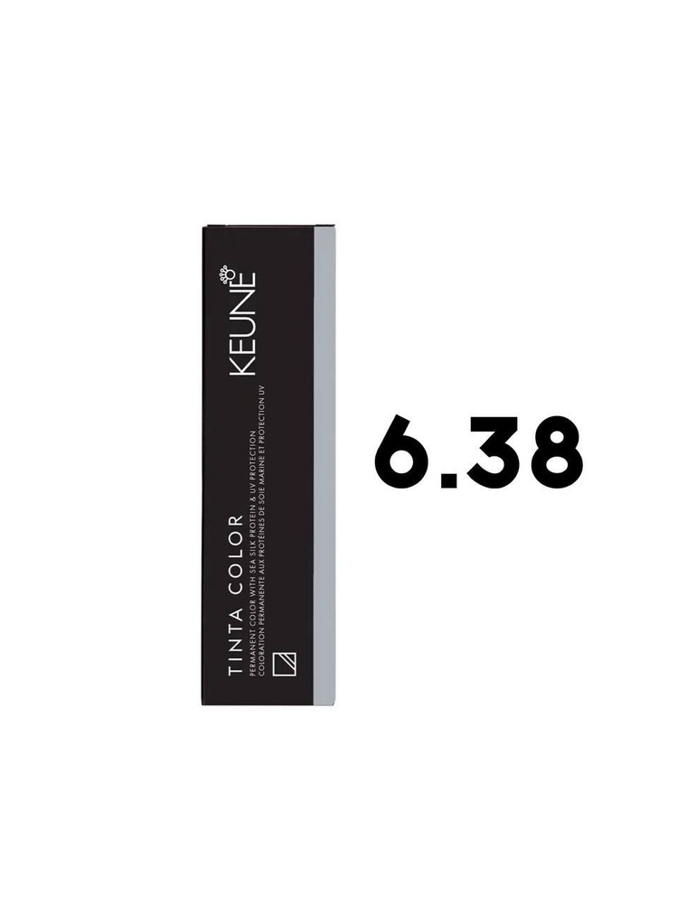 Keune Tinta Color 6.38 - Стойкая краска для волос темный каштановый блондин 60 мл  #1