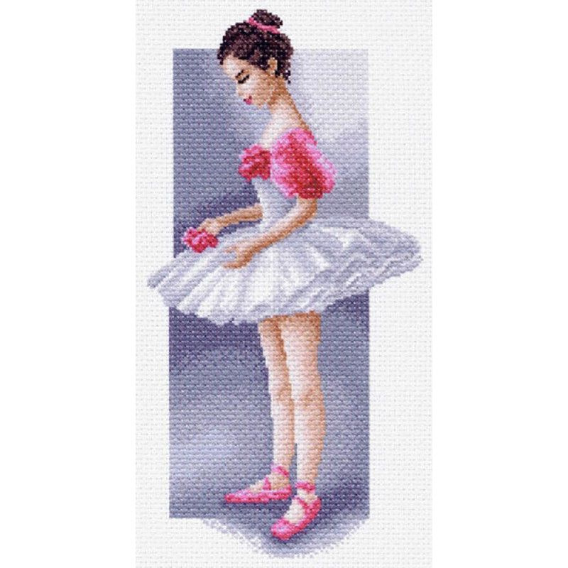 Канва с нанесенным рисунком Матренин Посад "Маленькая балерина", для вышивания крестом, 20х38 см  #1