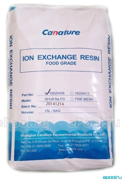 Ионообменная смола Canature Resin NaFG (25L/Bag) #1
