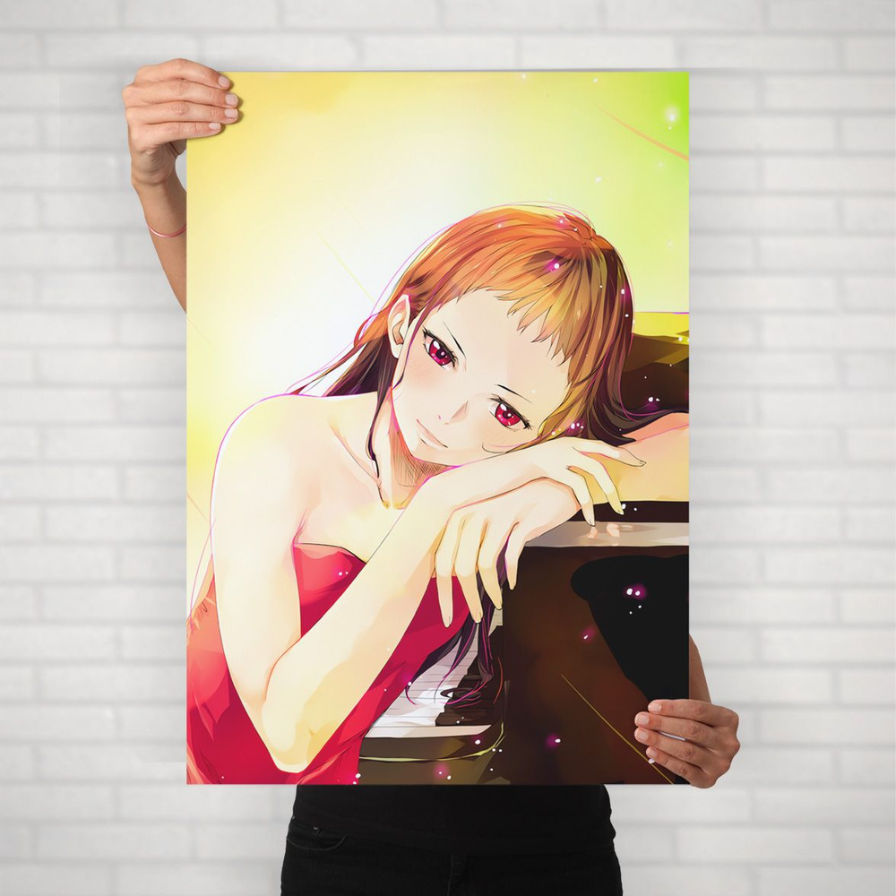 Плакат на стену для интерьера Твоя апрельская ложь (April Lie - Эми Игава 1) - Постер по аниме формата #1