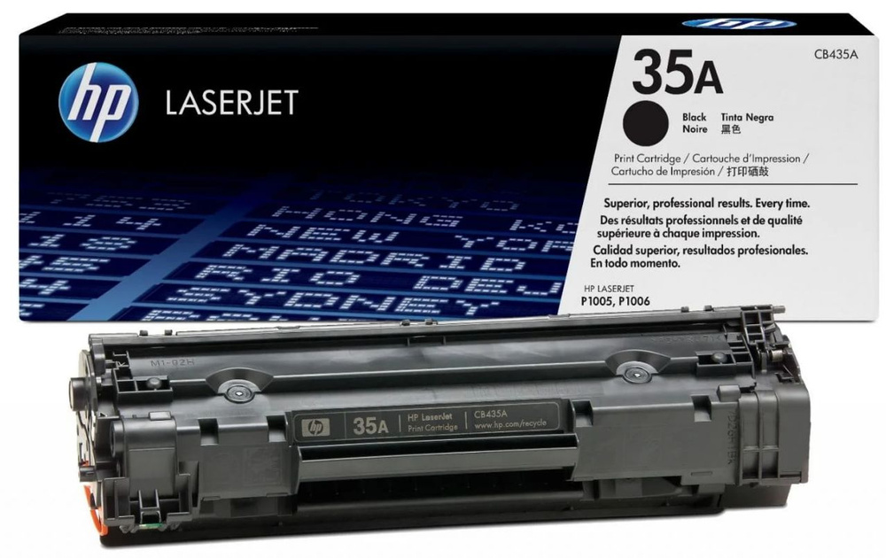 Картридж оригинальный HP 35A (CB435A) Black для принтера HP LaserJet P1002; LaserJet P1002w; LaserJet #1