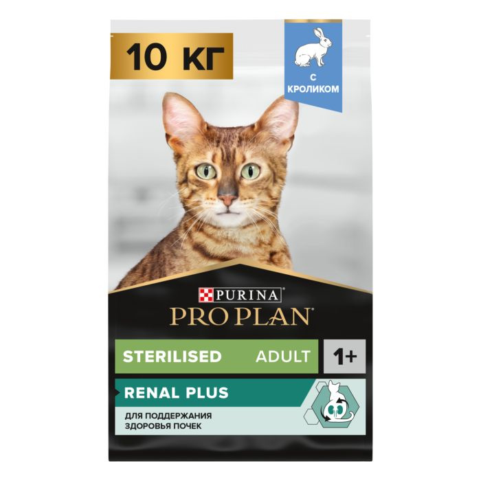 Purina Pro Plan Optirenal Sterilised сухой корм для стерилизованных кошек с кроликом  #1