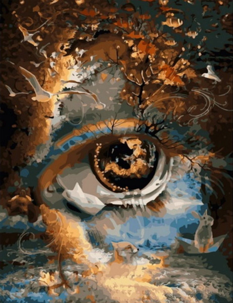 Картина по номерам "Глаз природы" холст на подрамнике 40х50 см, GX46782  #1