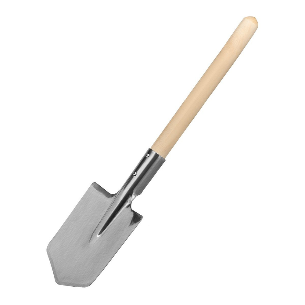 Лопата саперная, нержавеющая сталь деревянный черенок #1
