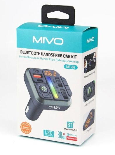 Автомобильный FM- трансмиттер с Bluetooth Mivo MF-06 / 38 Вт / QC 3.0 #1