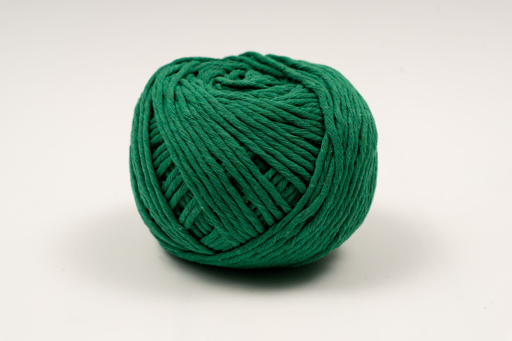 Шпагат хлопковый Kraftcom, 2мм х 100м (2шт), цвет - зеленый / шпагат для вязания, веревка для плетения #1