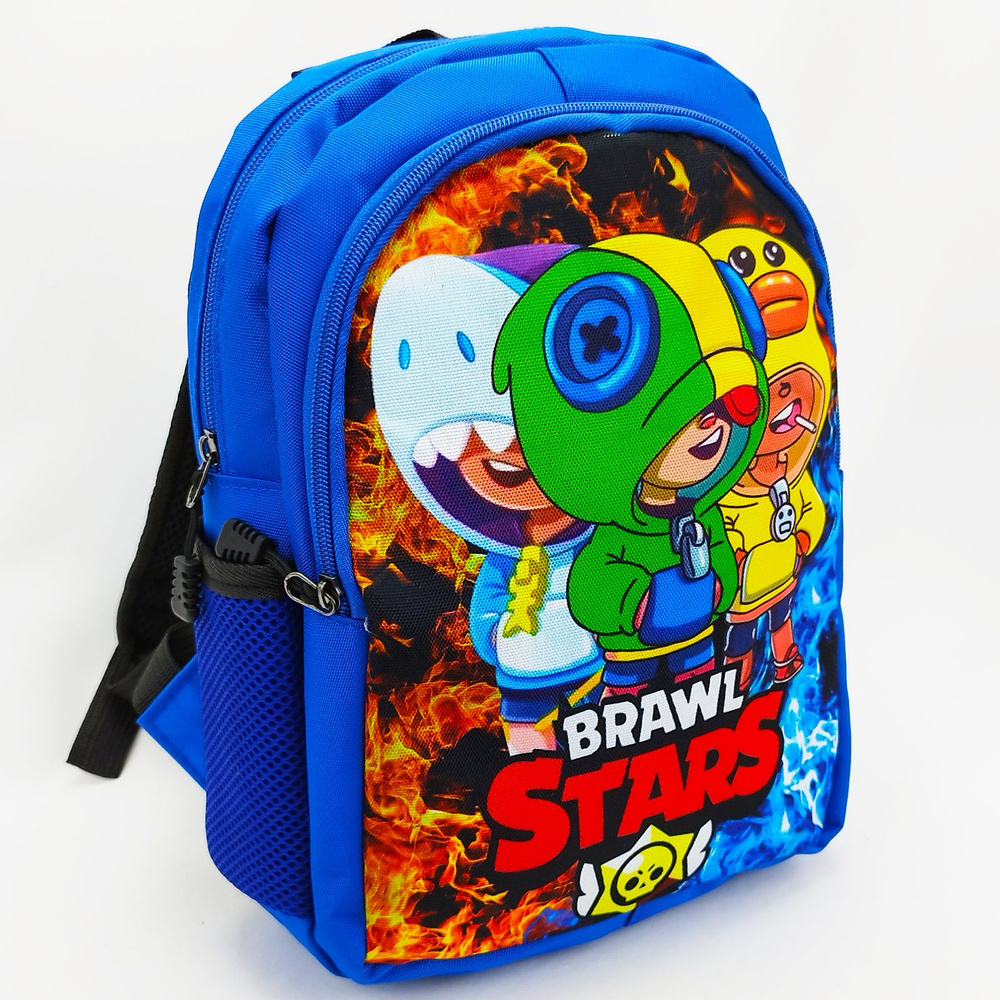 Рюкзак детский Brawl Stars, цвет- синий, размер 30 х 24 см / Дошкольный рюкзачок для мальчика и девочки #1